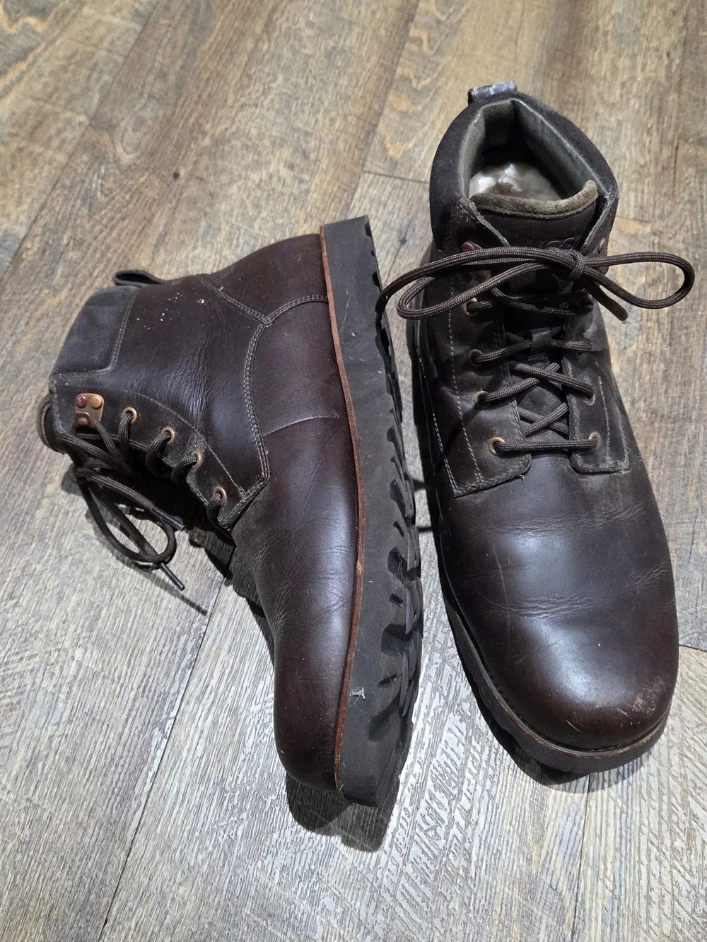 UGG Dark Brown Leather Boots